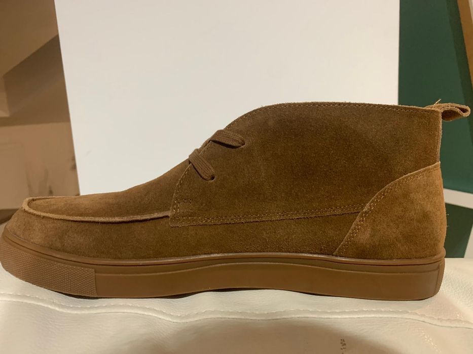 EXPRESS - brązowe zamszowe buty męskie - chukka, nowe, rozmiar 46