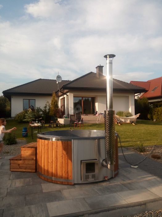 Balia Ogrodowa Bania Ruska Gorąca Beczka Kąpielowa Jacuzzi Led Spa