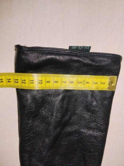 9 розмір Перчатки длинные кожаные Рукавиці довгі кожані