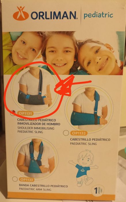 Suporte de braço pediátrico