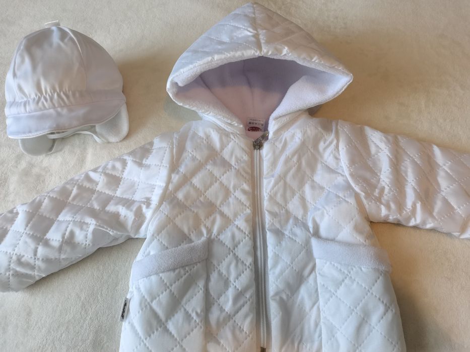 Kurtka 68 + czapka do chrztu