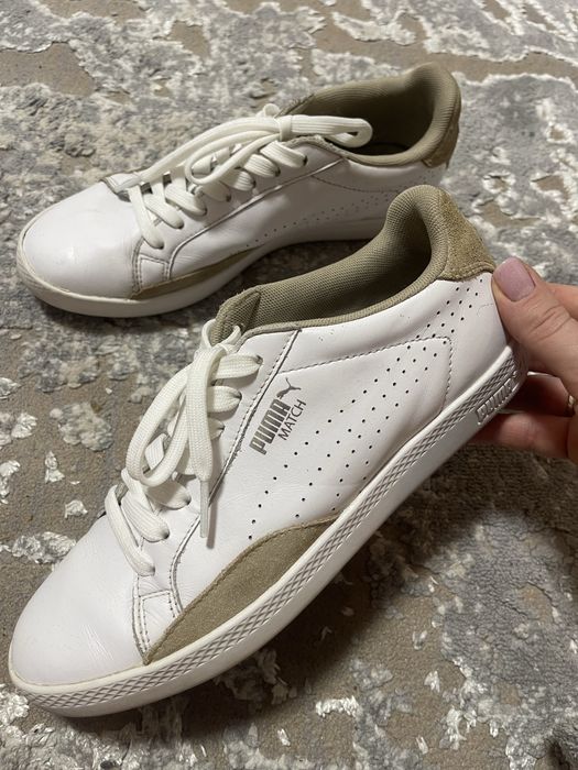 Біли шкіряні кеди Puma