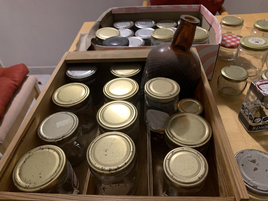 55 Frascos / Boiões de vidro novos e usados