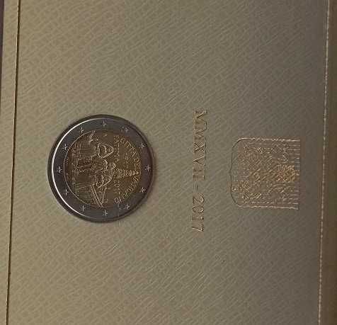 2 Euros Proof Vaticano 100 anos Aparições de Fatima
