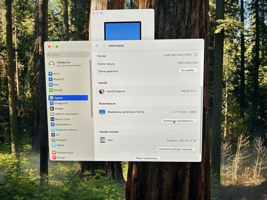 Apple iMac 19.1 i5 3,7GHz/32GB/2TB SSD/Radeon Pro 580X 8GB