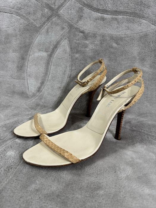 Helmut Lang Vintage Summer 2004 Snake pattern Sandals Heels 38 damskie sandały buty na obcasie