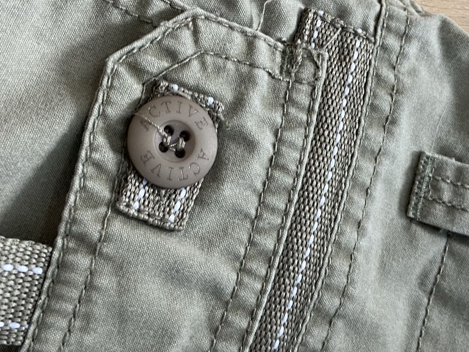 Classic M  męskie krótkie spodenki spodnie cargo szare khaki Vintage