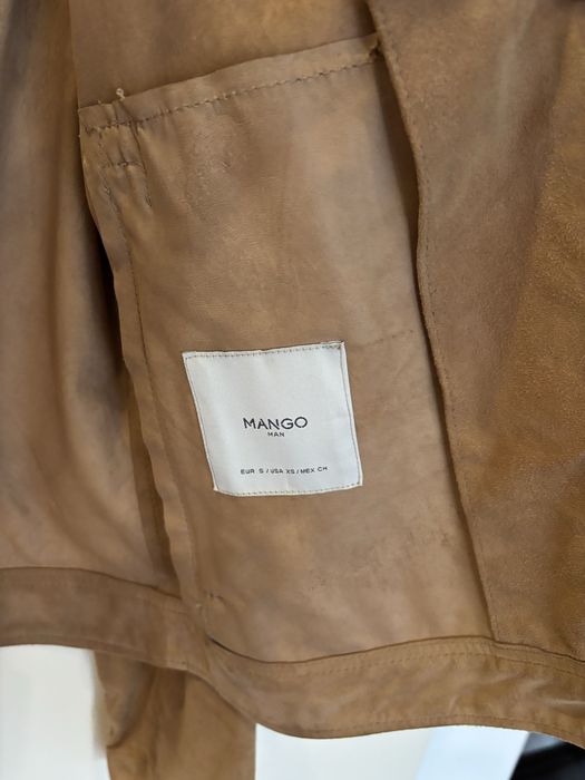 Skórzana kurtka Mango 100% skóra kozia