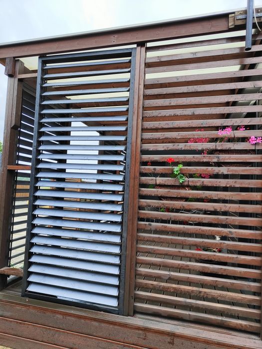 Zabudowa tarasu ruchome żaluzje