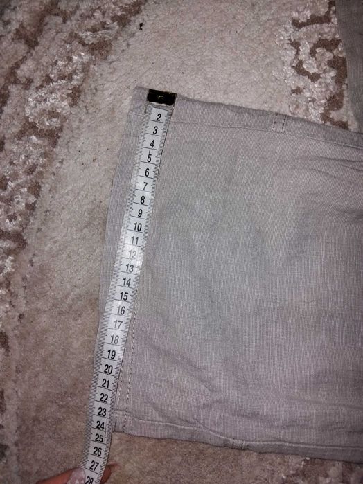 Штани лляні чоловічі Штаны лен М 46р. Бежевые