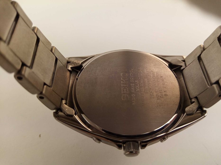 Японские мужские часы Seiko Solar SBTM227 титан, радиоконтроль, сапфир