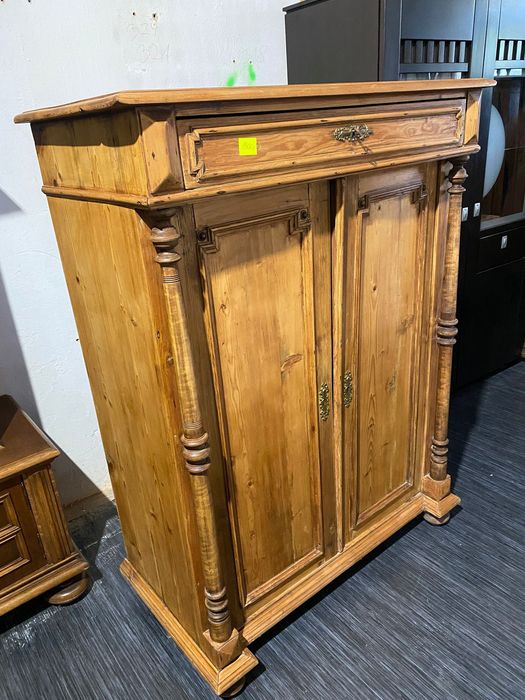 Komoda/kredens lite drewno, 2 drzwi + szuflada, styl rustykalny DOWÓZ