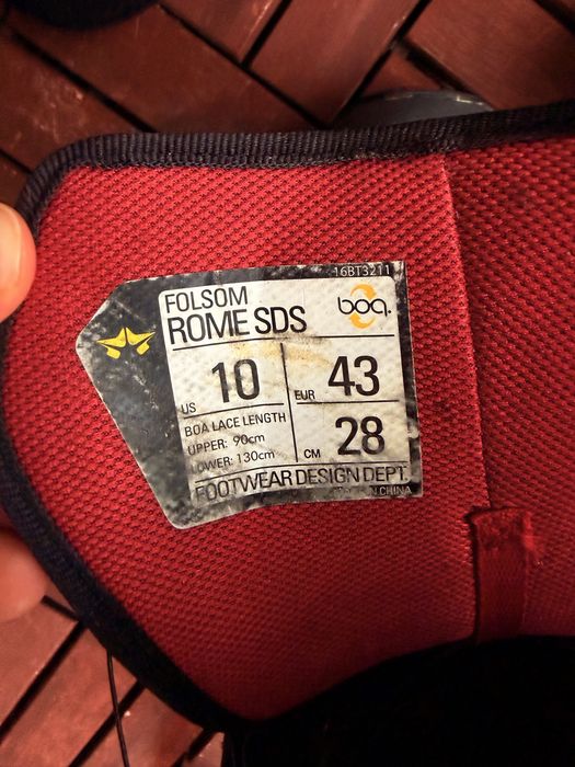 Buty snowboardowe Rome SDS Folsom BOA roz. 43 / 28 cm