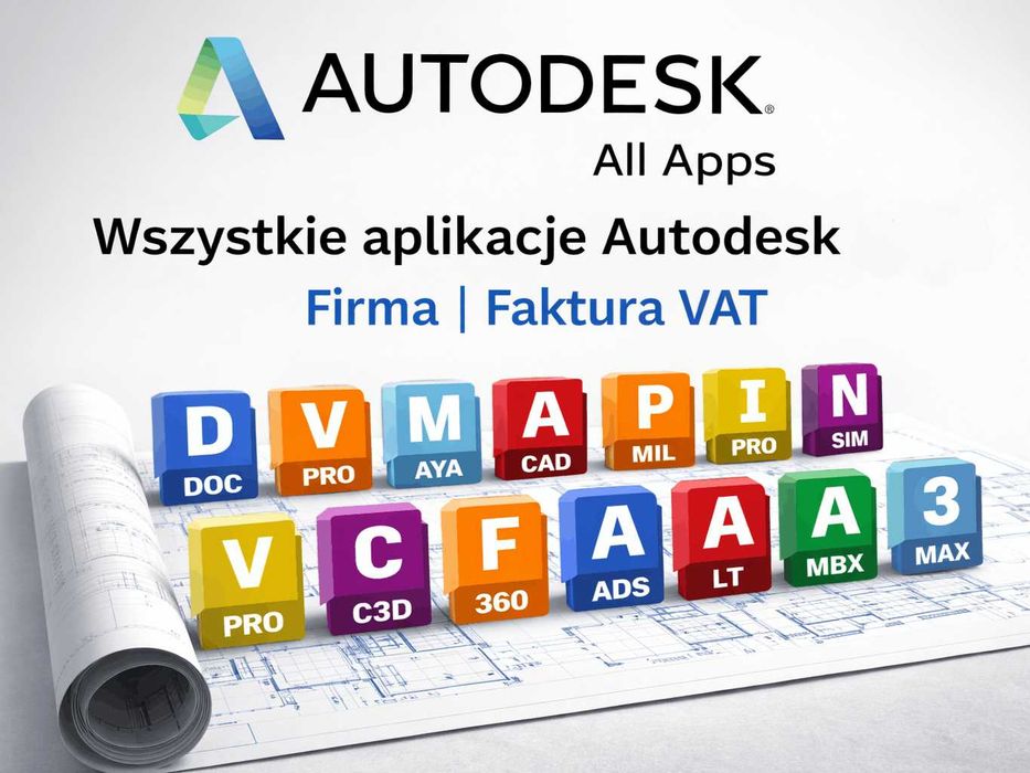 Autodesk Wszystkie Aplikacje 2027 – Licencja Komercyjna firmowa