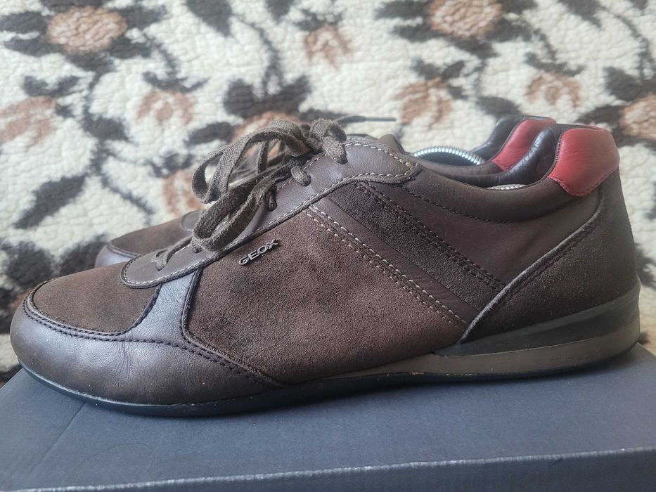 Ekstra sportowe sneakersy skórzane Geox U Xenon wkł.30 cm