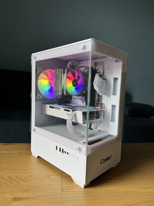 Komputer Gamingowy Ryzen | Radeon | 16GB | SSD | WIN 11 | WHITE LED