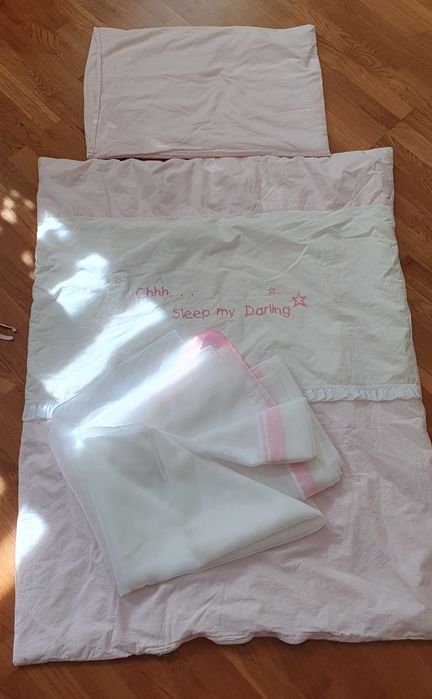 Ліжечко дитяче, колір слонова кістка + постіль