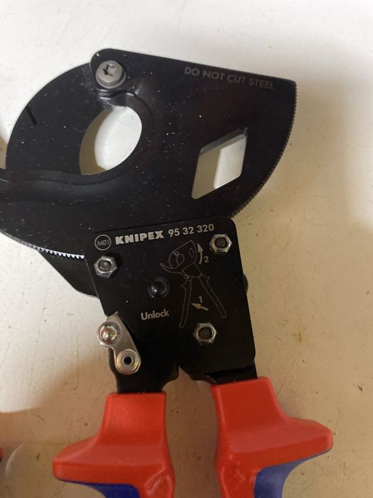 Nozyce zapadkowe  do kabli knipex  Miedz i aluminium oryginalne
