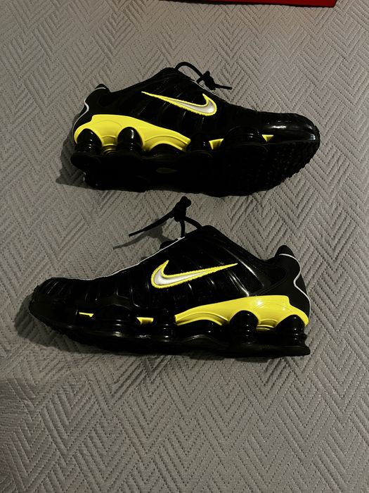 Nike Shox TL Black Dynamic Yellow Metallic Silver