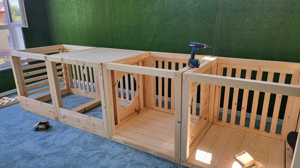 Modu-Box Drewniany Nowoczesny Modułowy Plac Zabaw