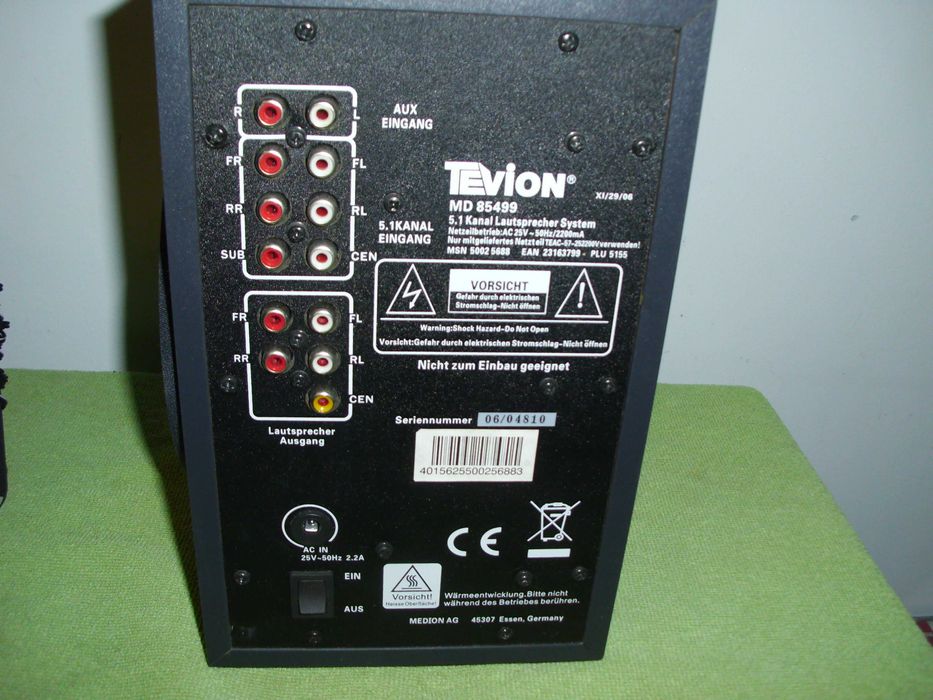 Zestaw głośników + subwoofer Tevion