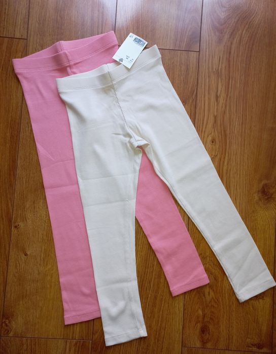 HM 2pack nowe prążkowane legginsy 110 getry prążek legi prążki