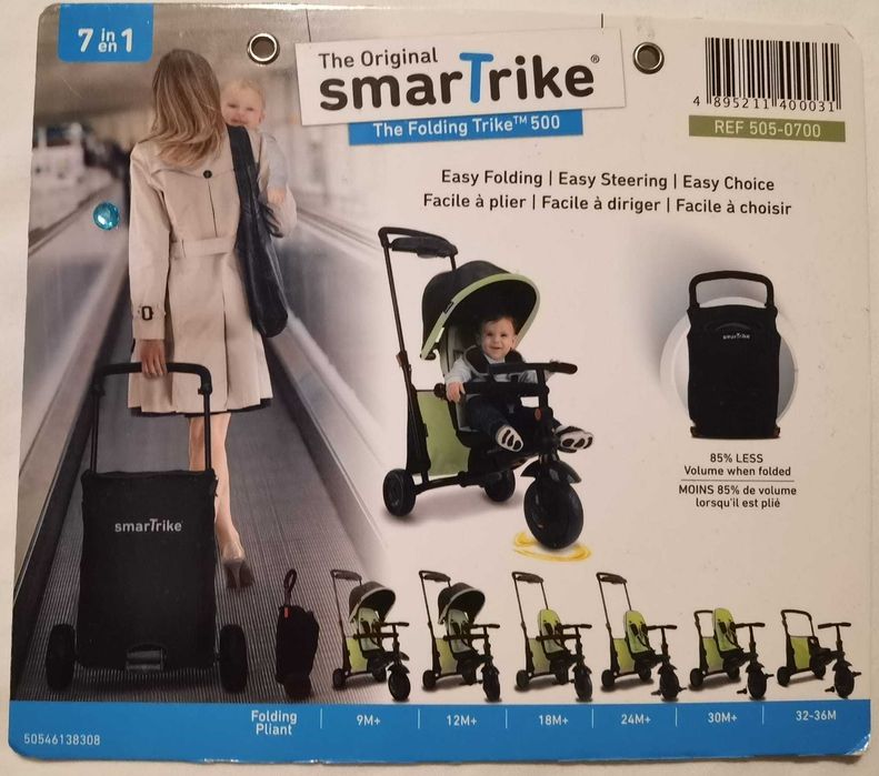 Triciclo dobrável verde - 9M+ | 32-36M SMARTRIKE