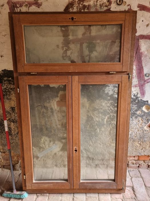 Okna drewniane 2 sztuki używane