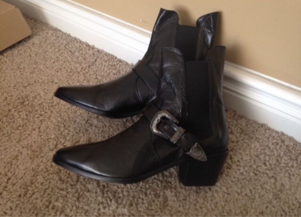 Zara botki 36 37 skora sztyblety kowbojki skorzane nowe