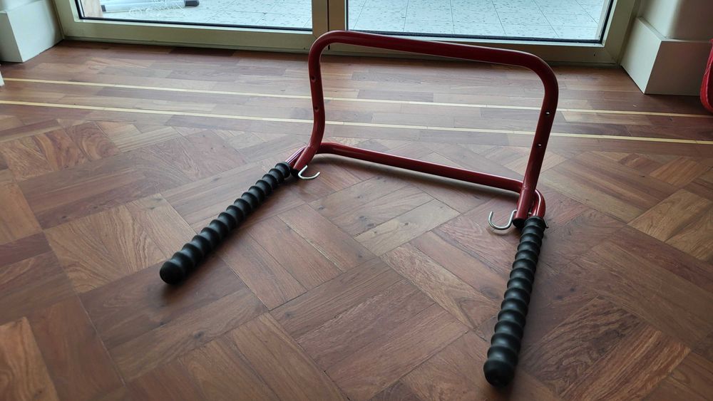Suporte de Parede Duplo para Bicicletas (Vermelho / Rebatível)