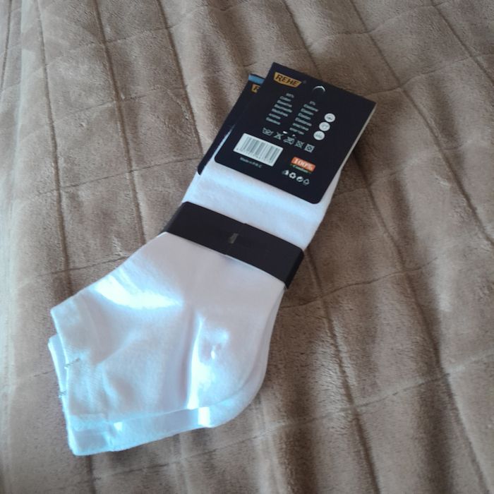 Skarpetki męskie 39/43 białe 5 szt. nowe bawełna