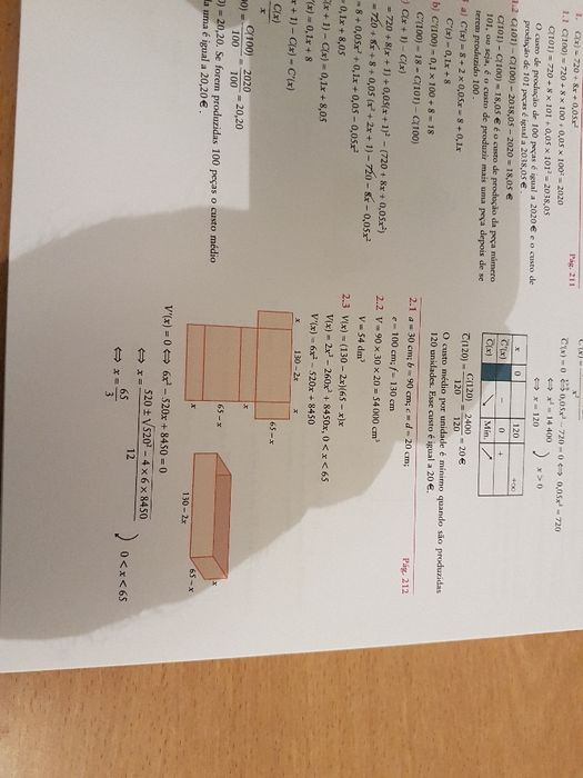 Matemática A 11º exercícios resolvidos