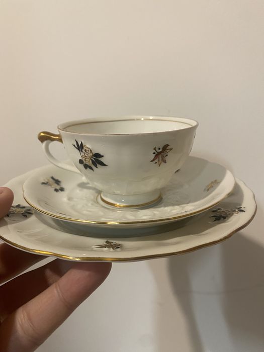 Trio porcelana sorau filiżanka talerzyk deserowy spodek retro vintage