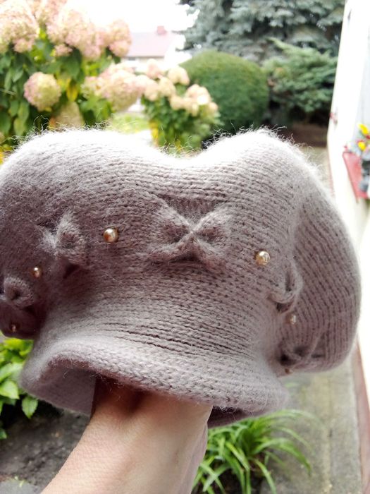 Beret ocieplany czapka damska