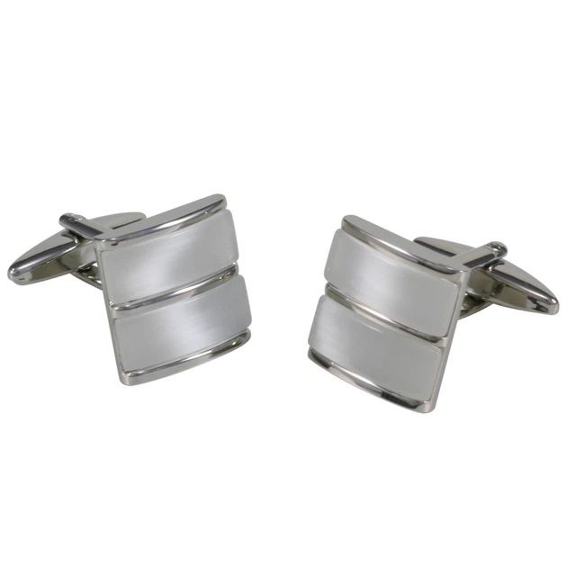 Запонки lindenmann 3158 з білим котячим оком