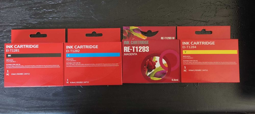 Tinteiros Compatíveis EPSON 16XL (1631/1632/1633/1634), 18XL (1811/1812/1813/1814), 603XL (BK/C/M/Y), 1281/1282/1283/1284