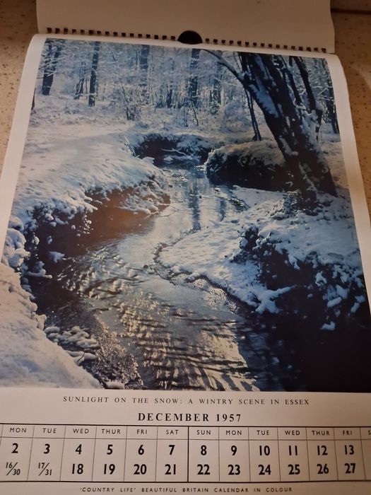 Calendario de parede 1957