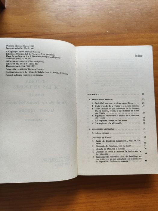 História de las Religiones III Antologia de textos religiosos M Guerra