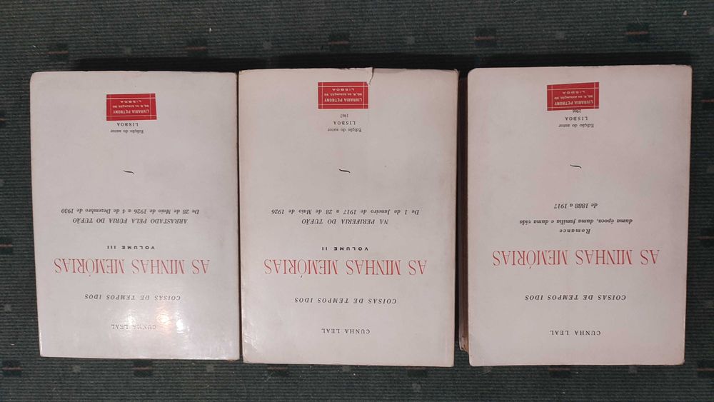 Cunha Leal - As minhas Memórias - 3 Volumes