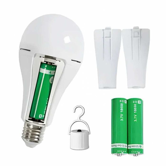 Аварійна світлодіодна лампа 3920, 20 Вт, E27, 2*18650 акумулятора