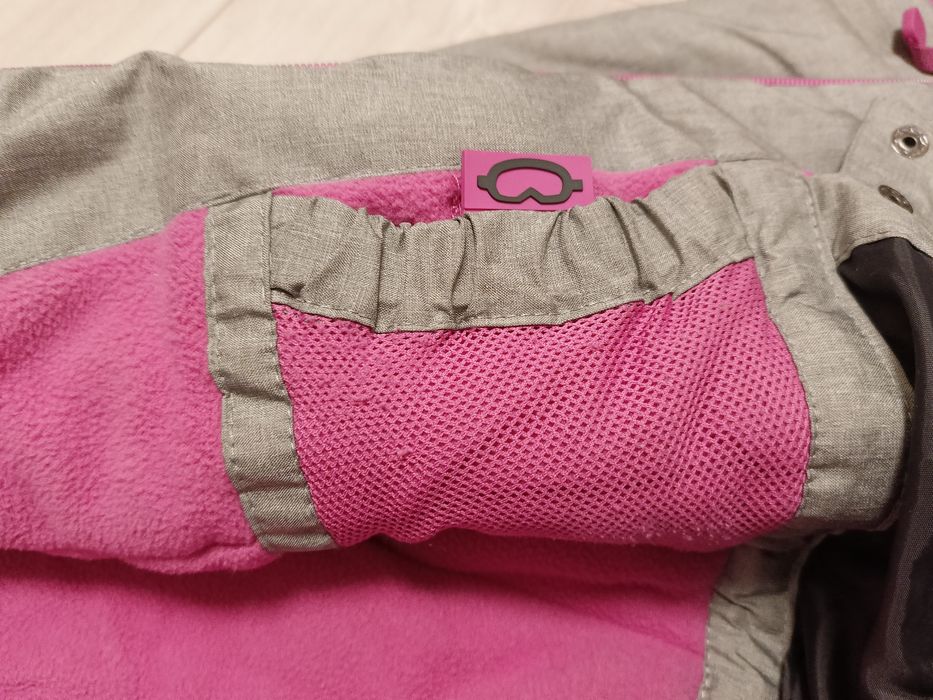 Kurtka zimowa narciarska dziewczynka 122 Cool Club odblaski