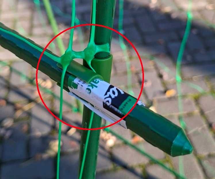 Шпалера  для огірків 180 х 180см опора  для огірків з сіткою (кілочки садові, конструкція для огірків) Шпалера для огурцов.
