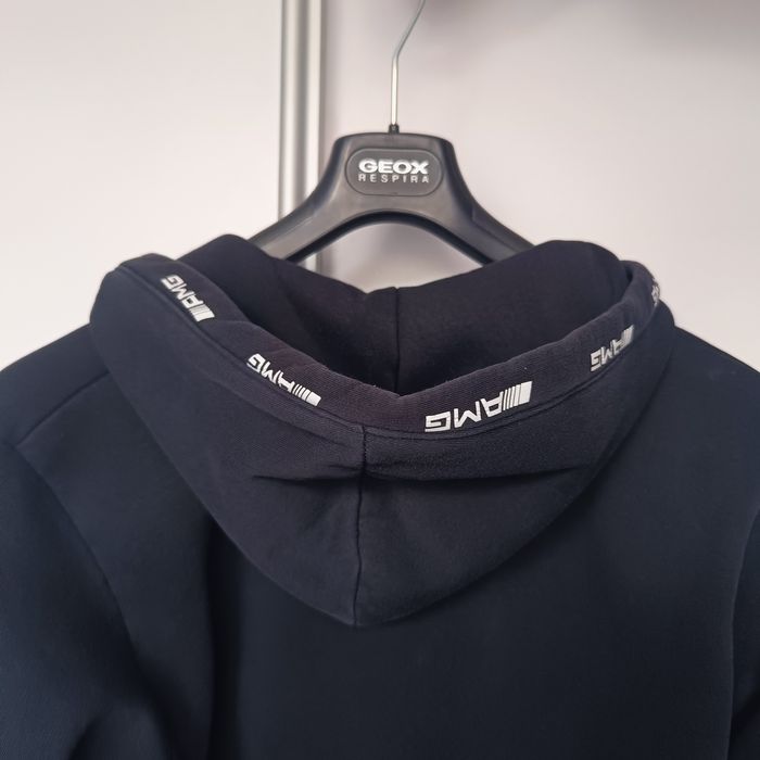 Granatowa bluza XL kapturem rozpinana bawełna