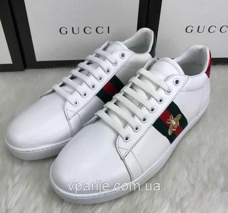 Кеди білі Gucci Ace