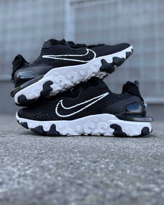 !ХІТ ПРОДАЖУ! Nike React Vision Black/White 40 41 42 43 44 45 найк