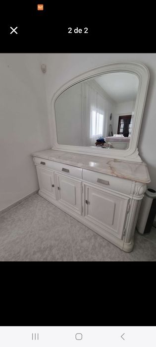 Movel aparador madeira maciça com espelho