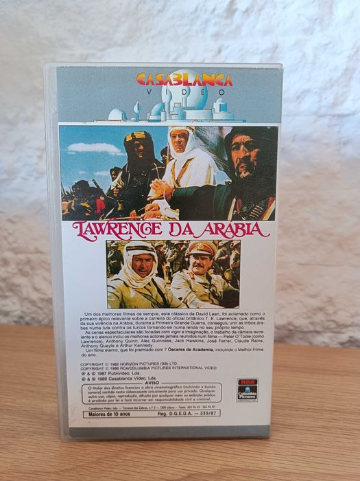 Filme VHS Lawrence da Arábia (edição dupla)