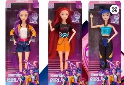 Zestaw 3 lalek grających kpop demon hunters lalki rumi mira i zoey 30c