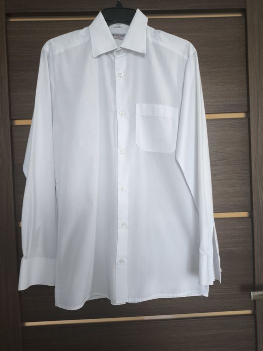 Biała elegancka męska koszula 36