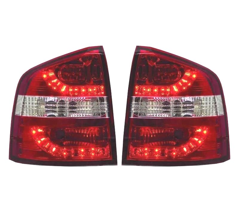 FAROLINS TRASEIROS LED SKODA OCTAVIA KOMBI 05-13 VERMELHO BRANCO